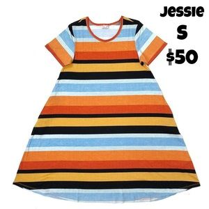 NWT LuLaRoe Jessie Swing Dress-Size Small Striped